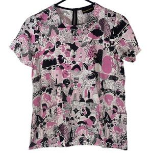 Nooworks NWOT Pink Funky Printed Top